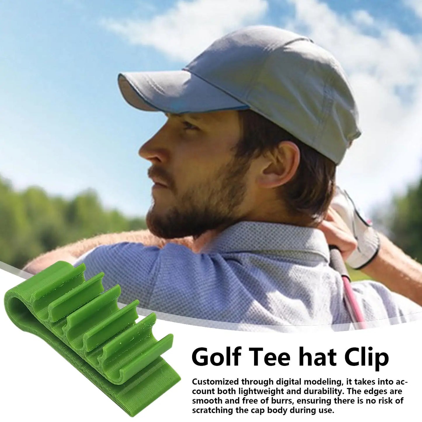 Golf Tee Holder Hat Clip 3D Printed Golf Tee Hat Brim Clips Compact Lightweight Sport Accessories Organizer Clamp golf supplies
