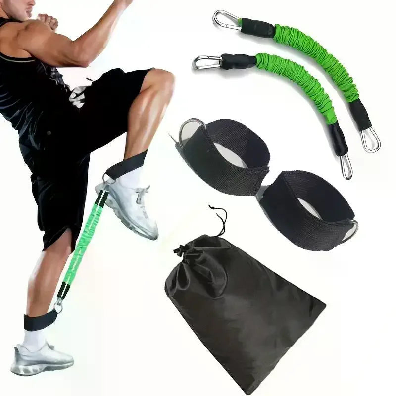 1Set Leg Strength Trainer Fastener Fitness Foot Ring Foot Buckle Ankle Strap Stretch Resistance Band Pull Cord Accessories