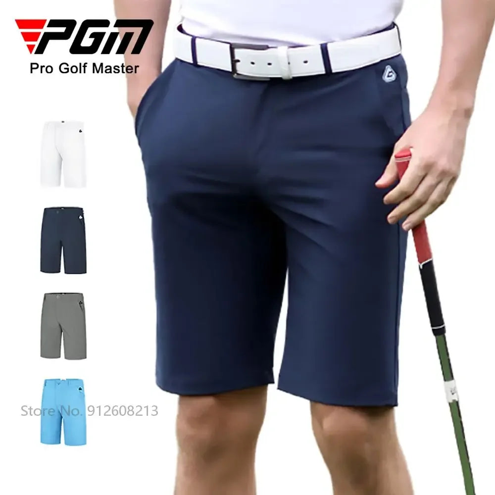 PGM Men Golf Shorts Summer Outdoor Casual Sports Shorts Elastic Breathable Golf Clothing Male Quick-dry Straight Trouser 2XS-3XL