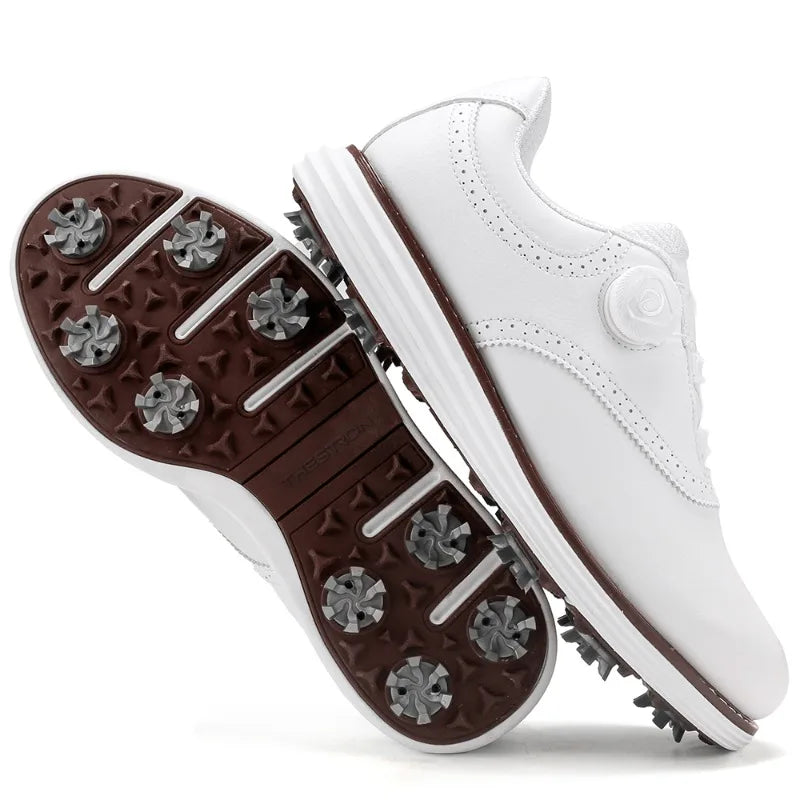 Classic Golf Shoe Youth Hard-Wearing Athletic Men Shoes outdoor lawn Men Golf Sneakers Lace Up Walking Shoes for Men