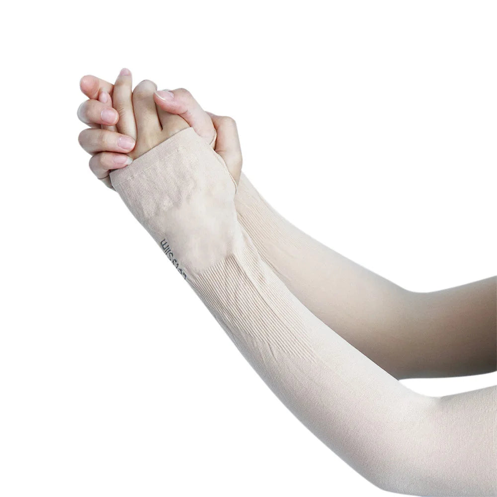 Arm Sleeves Long-sleeved Glove Women Sunscreen Sleeves Half Finger Sleeves Sun Protection Gloves Sun UV Protection Hand Cover