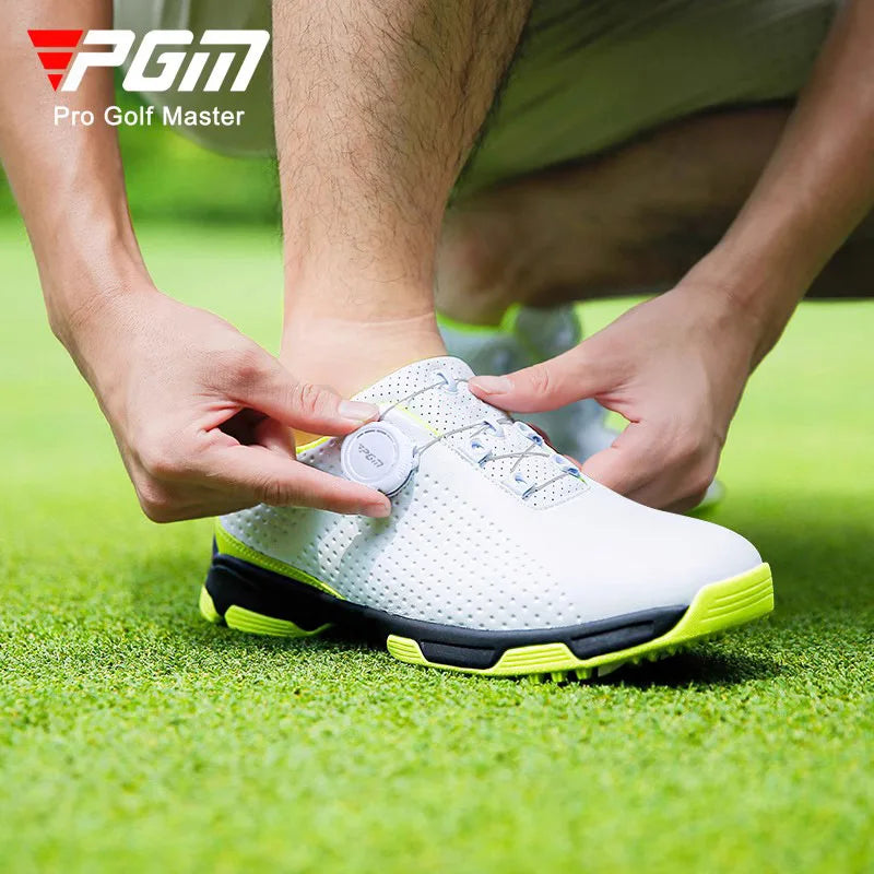 PGM Golf Shoes Men's Waterproof Shoes Breathable Men's Shoes Rotating Lace Sports Shoes XZ095