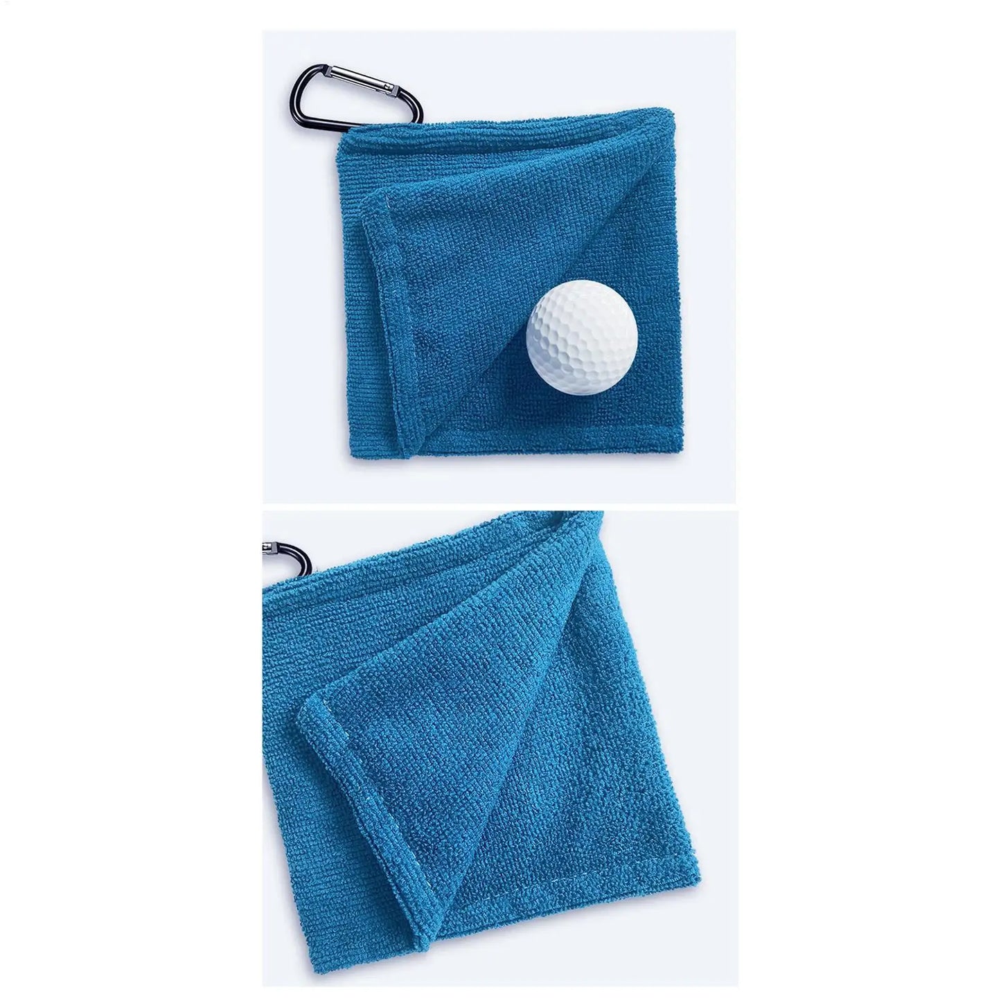 Golf Towel  Golf Ball Cleaning Towel with Carabiner Clip Training Aid Golf Accessories Wiping Cloth for Outdoor Sport  Cleaning