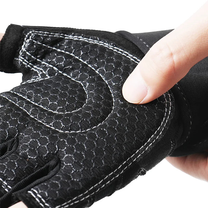 Fitness Gloves for Men Women Gym Cycling Gloves Half-Finger Hiking Training Anti-Slip Wrist Protection Weightlifting Gloves
