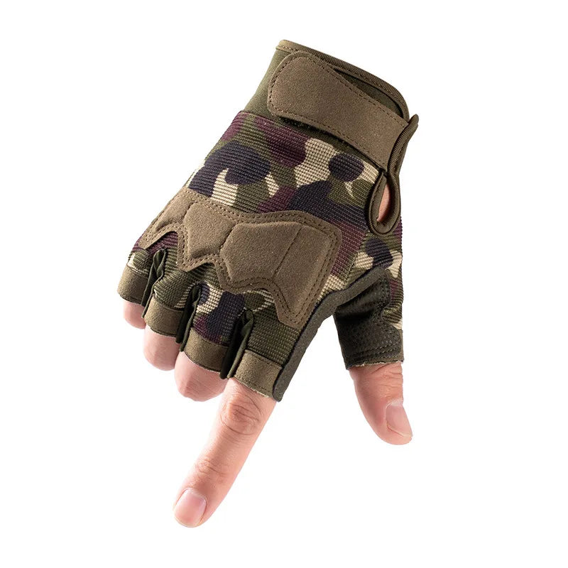 Fitness Gloves Half-refer To Anti-slip and Wear-resistant Tactical Protective Gloves for Outdoor Sports Cycling Training