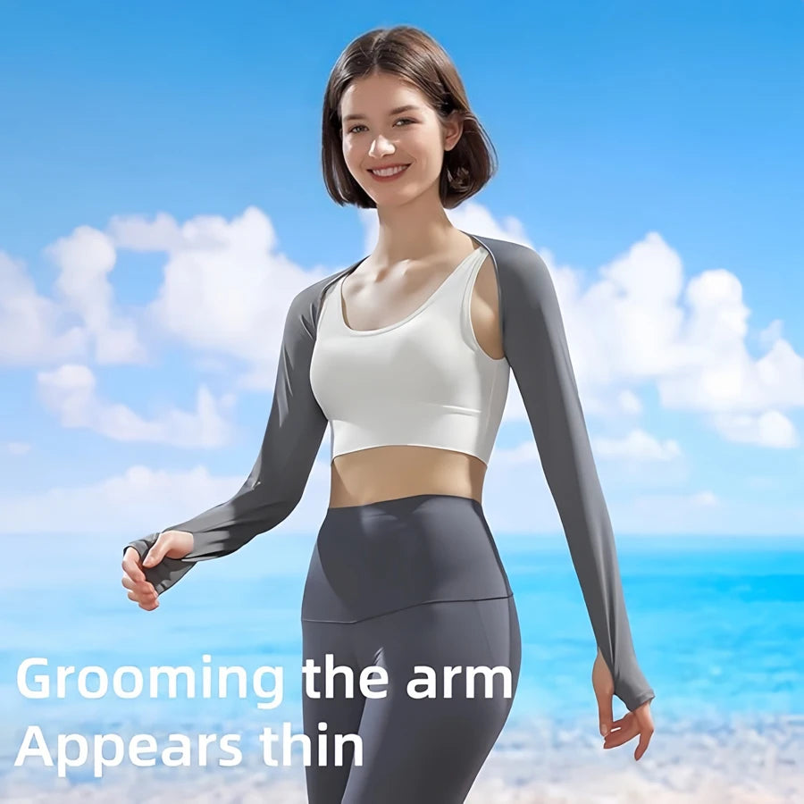 OutdoorEssentials Arm Sleeves for Women - Golf UV Shawl with Sleeves - Workout Shrug Bolero - Arm Tights for Sun Protection