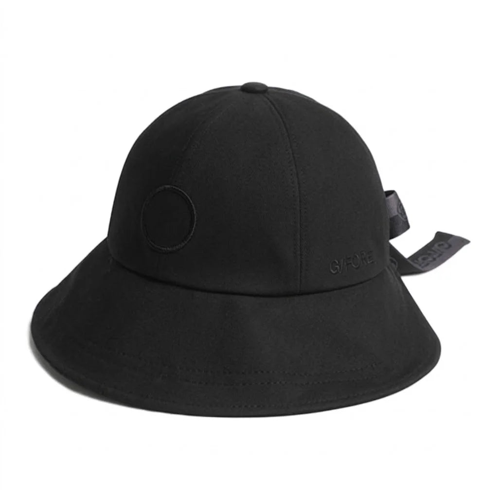 Luxury Women Golf Bucket Hat Wide Brim Sun Visor Caps with Back Ribbon Bow Elegant Embroidered Contrast Ladies Golfing Headwear