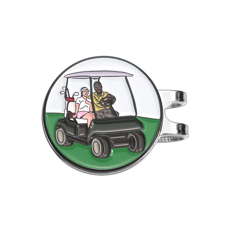 Golf Ball Marker Magnetic Hat Clips Funny Cartoon Cap Accessories for Golf Baseball Cap Decorative Jewelry Gift for Golf Lover