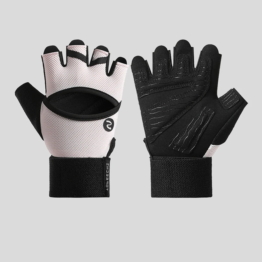 Fitness gloves, outdoor men's and women's extended wristbands, fitness protection, cycling, horizontal bar, anti slip exercise,