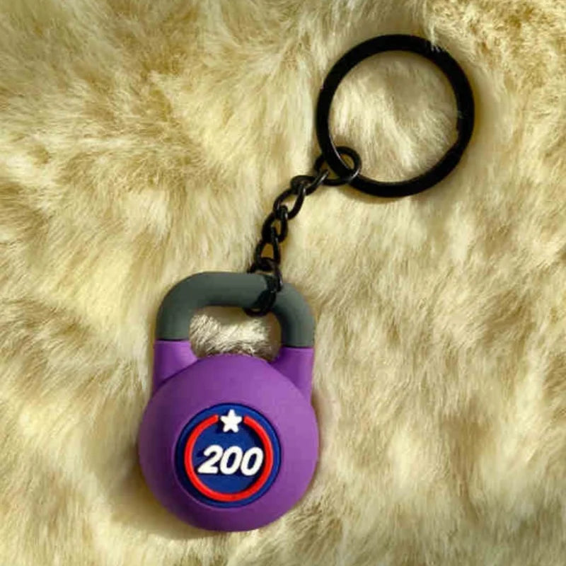 Kettlebell Key chain Fitness Keychain Gym Lover Weightlifting Keyring Silicone Gym Gifts Workout Gifts Bag Charm Backpack Charm