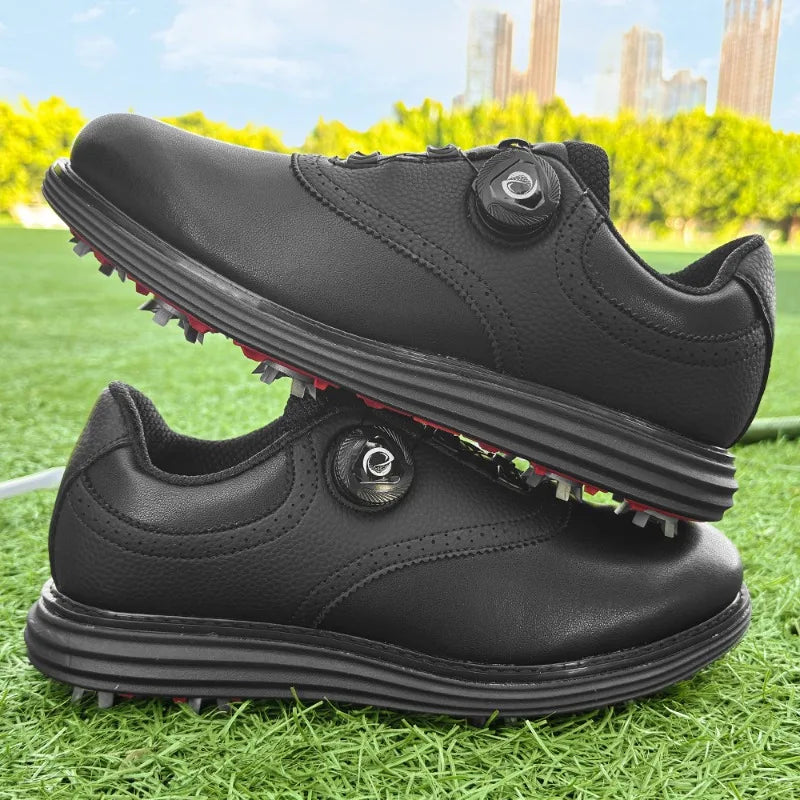 Classic Golf Shoe Youth Hard-Wearing Athletic Men Shoes outdoor lawn Men Golf Sneakers Lace Up Walking Shoes for Men