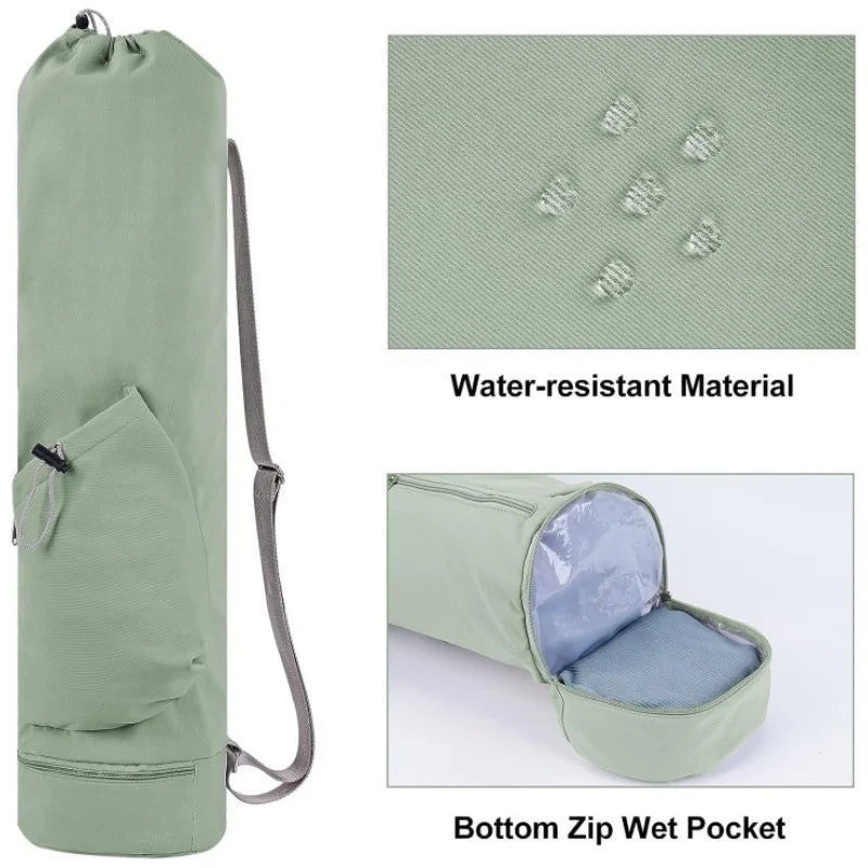 Fitness Sports Yoga Mat Bag Multifunction Pocket Yoga Carrier Knapsack Large Capacity Storage Yoga Mat Holder
