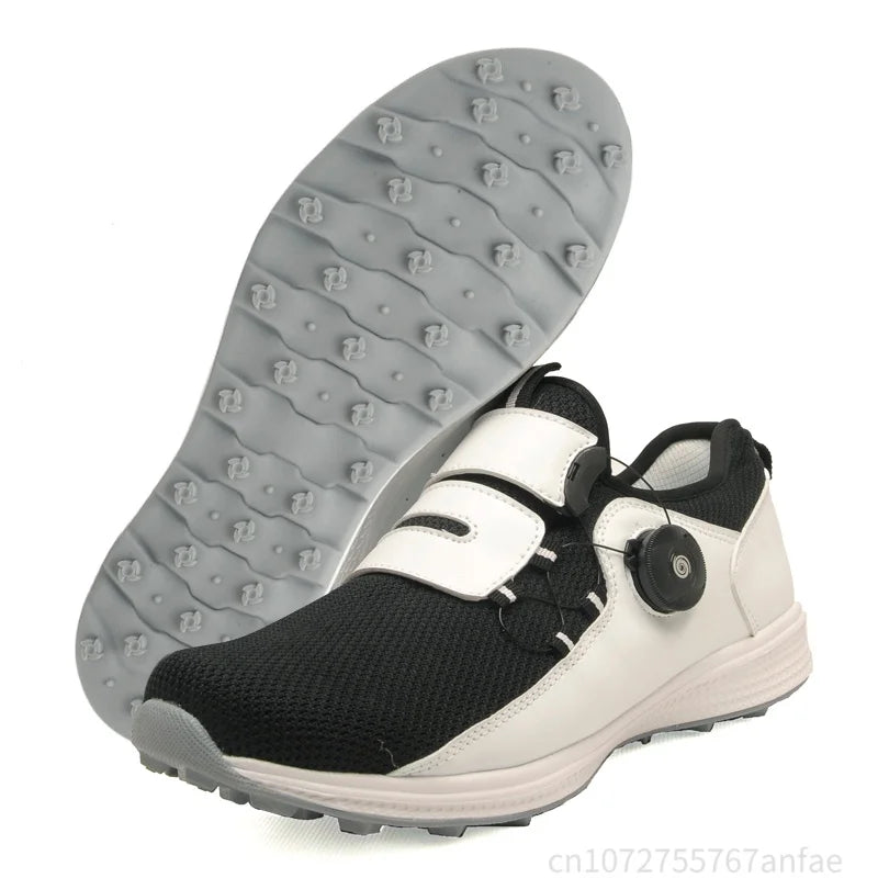 Men's Golf Shoes Summer Mesh Rotating Buckle Lightweight Breathable Women Sports Shoes