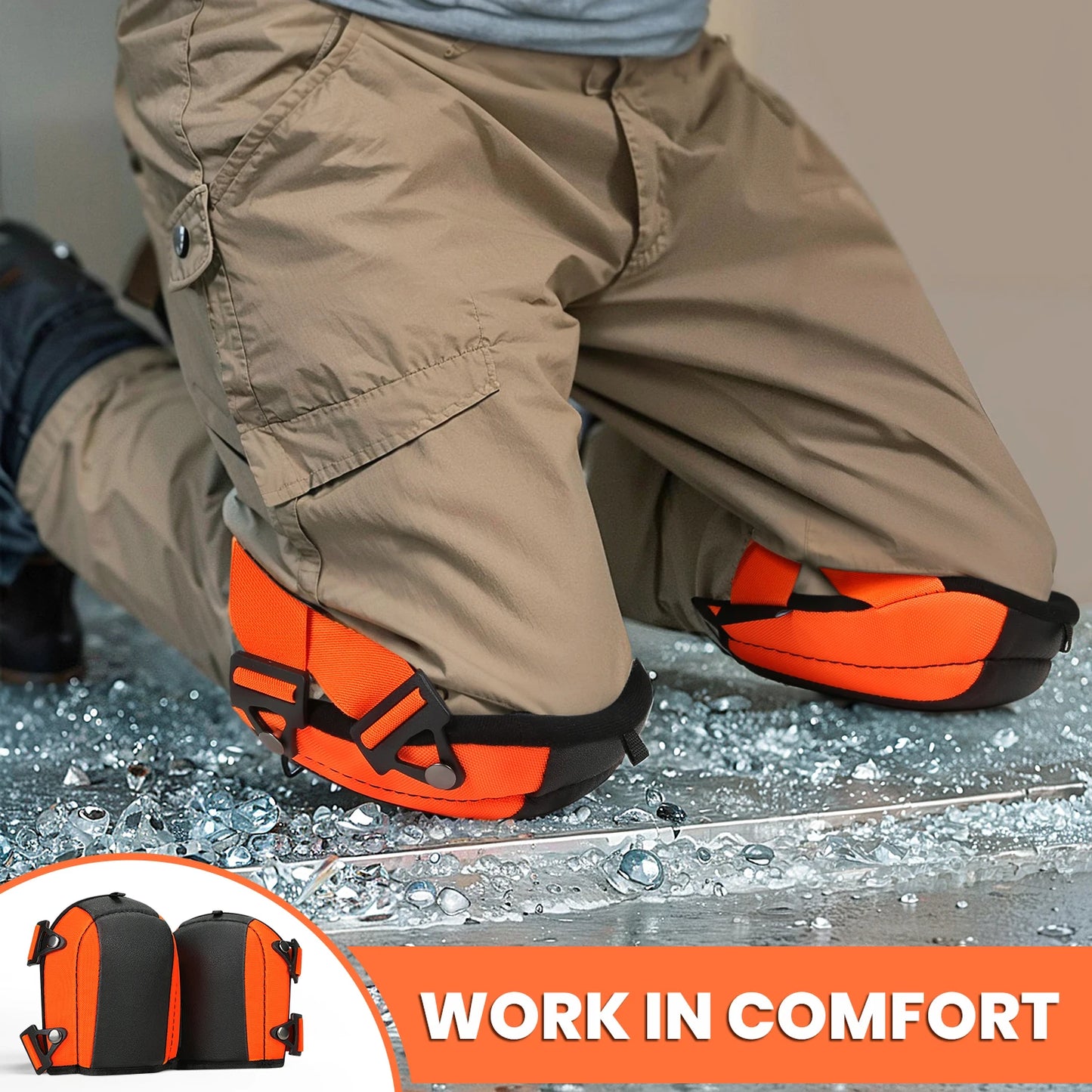 Garden Knee Pads For Unisex-Adult, Flooring Kneepads with Foam Padding, Comfortable Kneeling Cushion for Gardening, House Clean