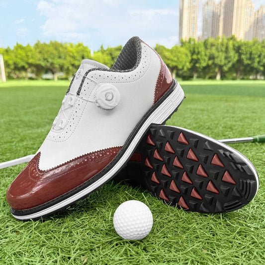 New Men's Golf Shoes Are Easy To Put On And Take Off. Made Of Genuine Leather Material, They Are Non Slip And Casual Sports Shoe