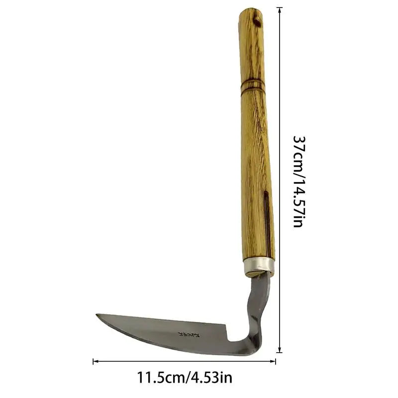 Garden Sickle Stainless Steel Gardening Hand Weeder Scythe Grass Cutter For Quick Work Weeding And Digging For Gardening