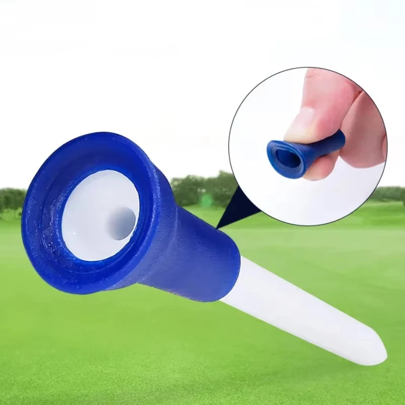 20pcs Golf Tees Mix Colors 83mm Plastic Durable Rubber Cushion Top Golf Ball Holder Golf Accessories