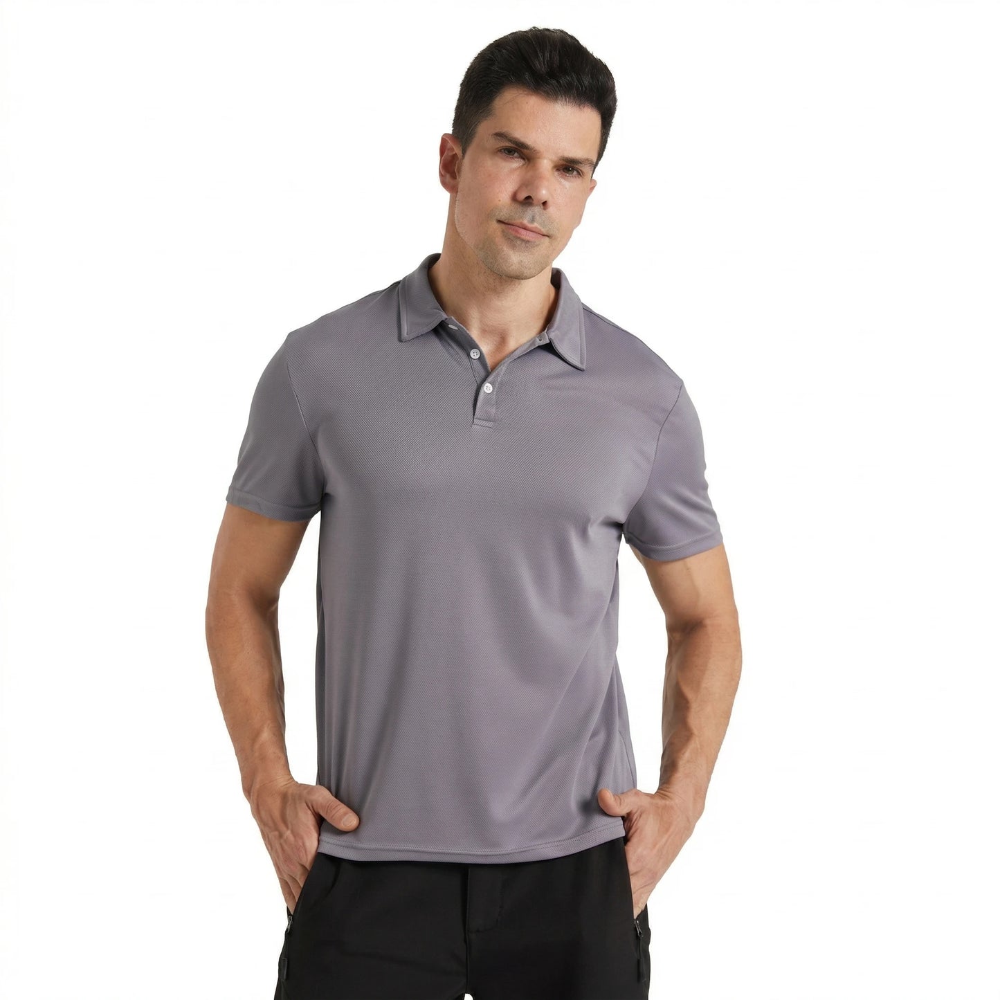 Summer Golf Shirts for Men Quick Dry Polo Shirts for Men Short Sleeve Mesh Breathable Moisture Wicking Casual T Shirt