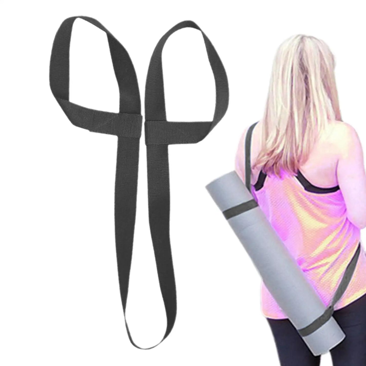Portable Yoga Mat Belts Yoga Mat Shoulder Carrier Adjustable Yoga Straps Exercise Stretch Yoga Belts Fitness Gym Sports Rope