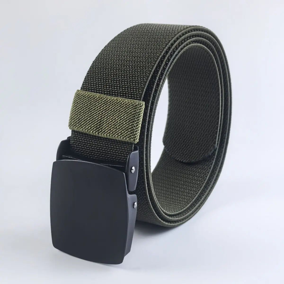 New Golf Sports Elastic Belt Fashion Belt Metal Automatic Buckle Tough Stretch Nylon Men Work belt 120CM Big Size Belts