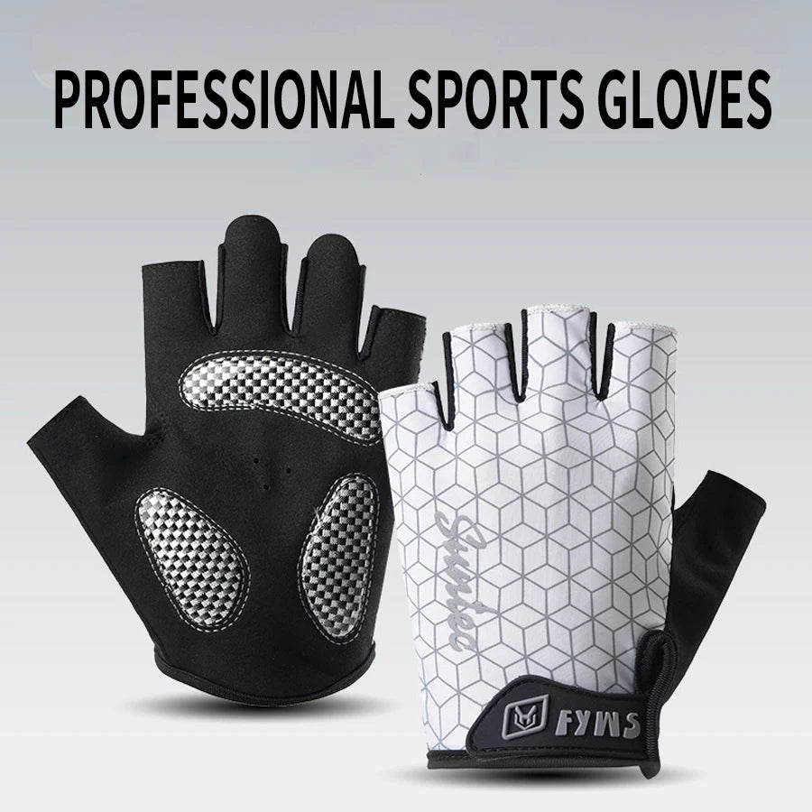 Fitness gloves for men and women, outdoor gym, dumbbell equipment training, half finger wrist protection, breathable gloves, ant