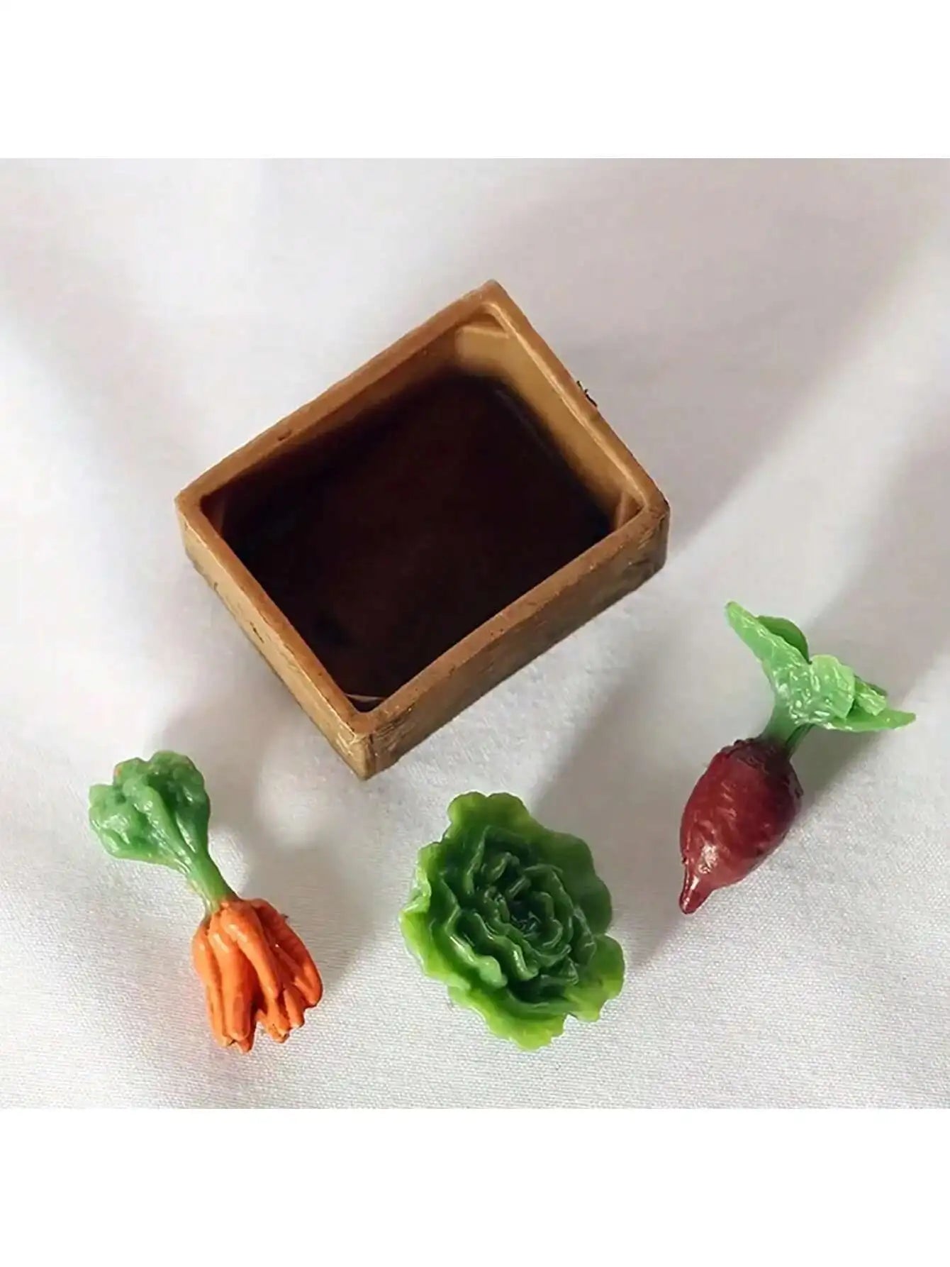 7 miniature gardening tools, outdoor planting scene tools, miniature version of vegetable and fruit planting experience