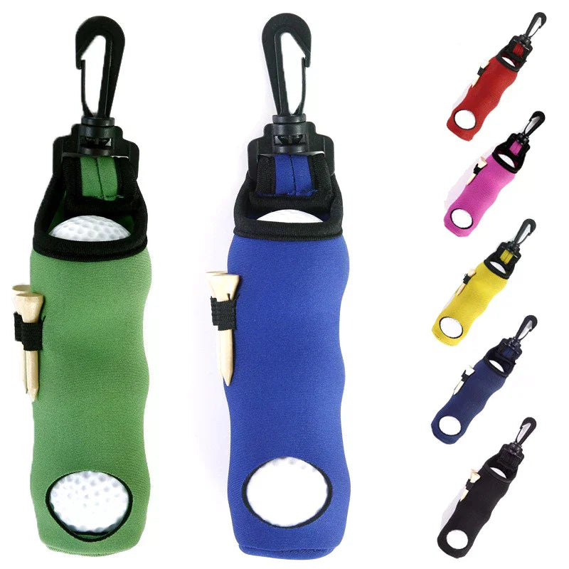 1Pc Golf Tee Holder Golf Ball Carry Bag Pouch Golf Ball Holder Keychain Belt Clip Golf Gifts Accessories