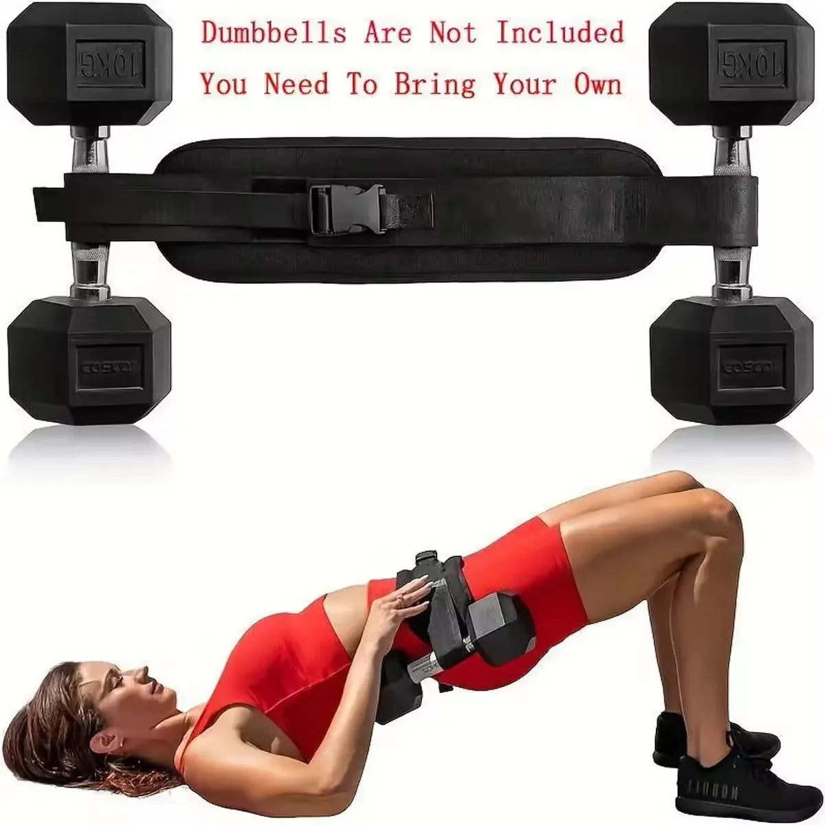 Adjustable Weighted Waist Belt Home Gym Fitness Equipment for Dumbbell Training Hip Shaping Full Body Workouts