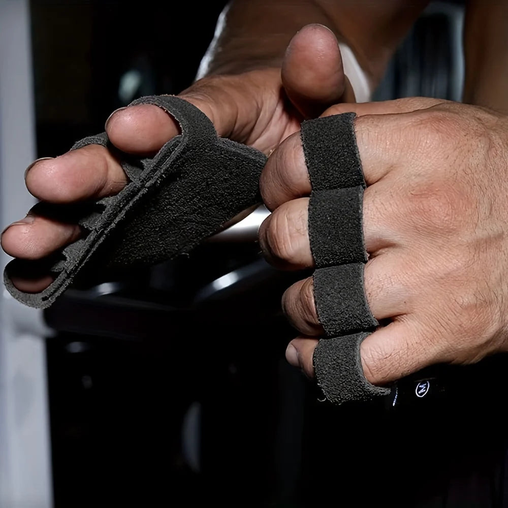 Fitness Four Fingers Gloves Breathable Anti-slip Shock Absorption Dumbbell Leather Weight Lifting Training Pal Men's And Women's