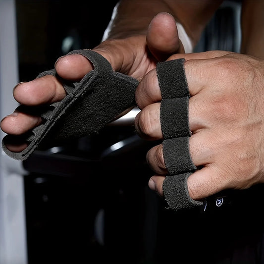 Fitness Four Fingers Gloves Breathable Anti-slip Shock Absorption Dumbbell Leather Weight Lifting Training Pal Men's And Women's