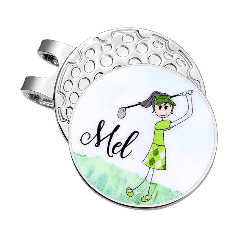 Golf Ball Marker Magnetic Hat Clips Funny Cartoon Cap Accessories for Golf Baseball Cap Decorative Jewelry Gift for Golf Lover