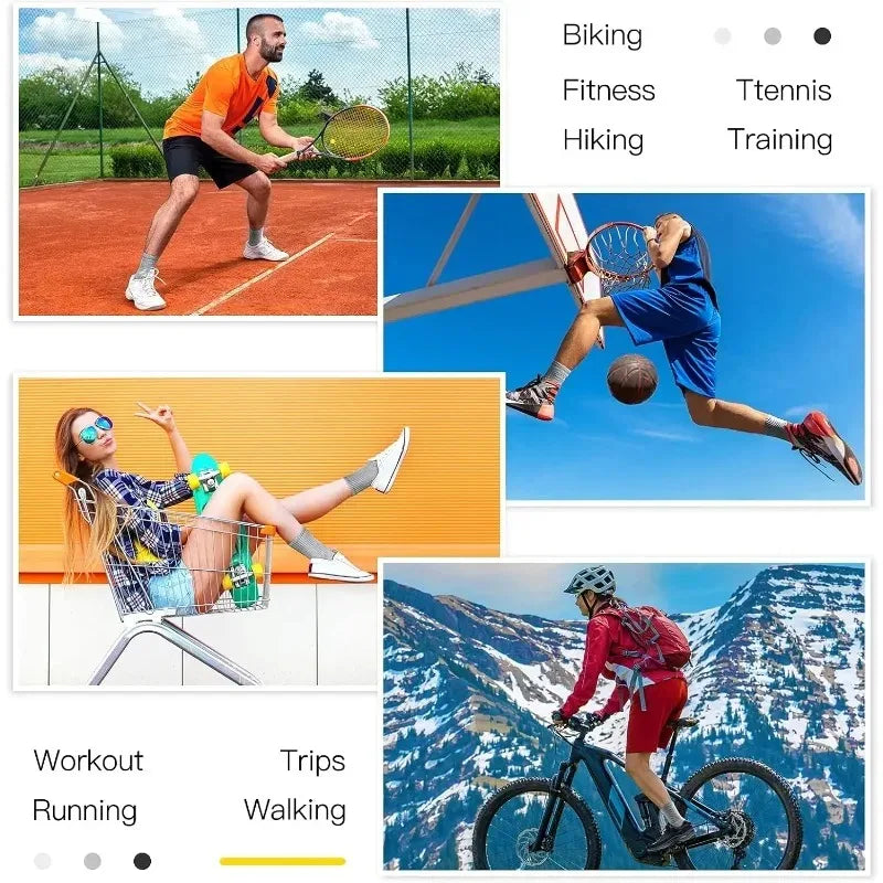 8PCs-4pairs Sports Socks Cushioning Breathable Running Socks High-Performance and Durable Outdoor Sports Socks For Men and Women