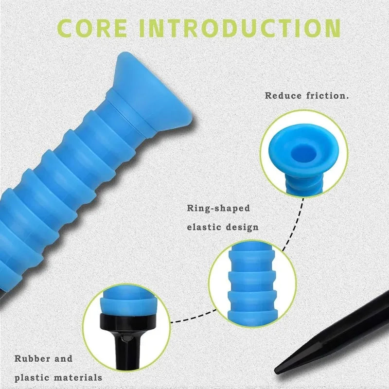5Pcs Premium Elastic Golf Tees 83mm Rubber Ball Tee Holder Durable Flexible Golf Accessories for Enhanced Performance