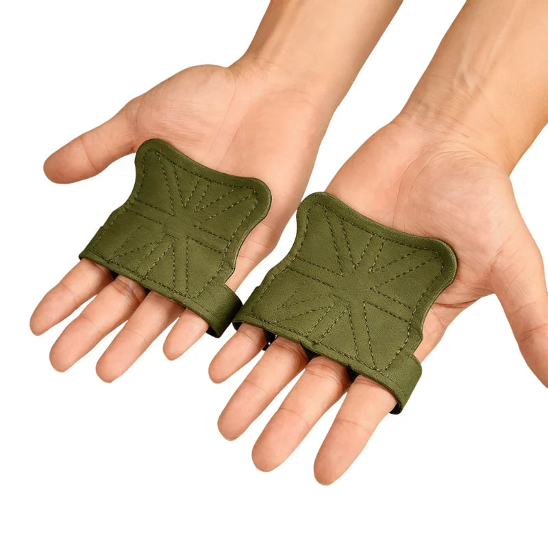 Fitness Four Fingers Gloves Breathable Anti-slip Shock Absorption Dumbbell Leather Weight Lifting Training Pal Men's And Women's