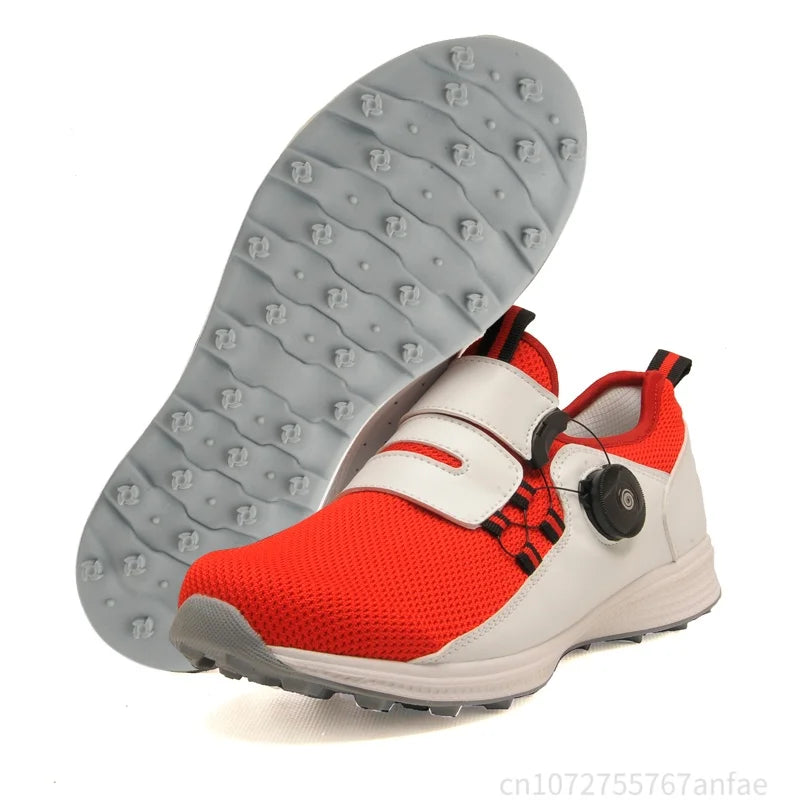 Men's Golf Shoes Summer Mesh Rotating Buckle Lightweight Breathable Women Sports Shoes