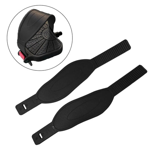 2x Exercise Bike Pedal Straps, Universal Fitness Footrest Clips Adjustable Pedal Straps Belts, for Home Gym Cycling Machine