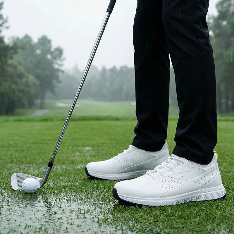 Men's Waterproof Golf Shoes Casual Sports Shoes Outdoor Golf Training Shoes Men's Walking Shoes Large Size Sports Shoes
