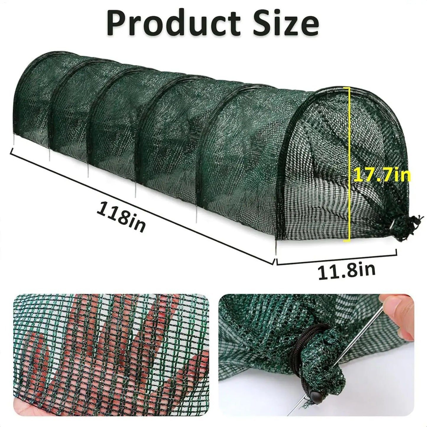 Garden Netting Raised Beds Bird Barrier Screen Vegetable Protection Greenhouse Tunnel Cover for Fruits Flowers Cucumber Tomato