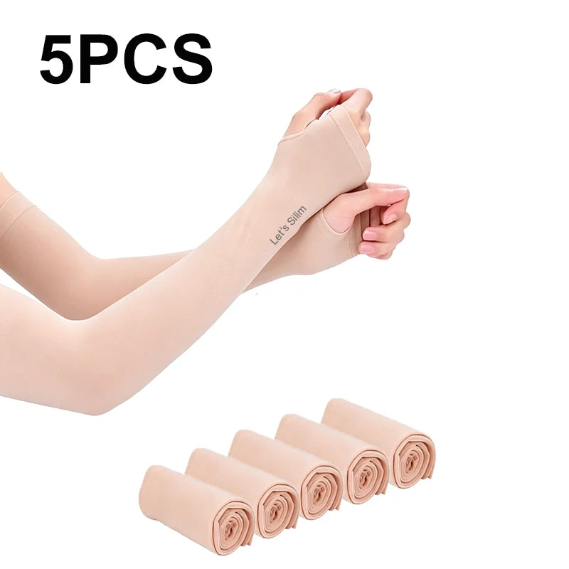 3/5PCS Arm Sleeves for Sun Protection Men's and Women's Elbow Sleeves for Outdoor Sports UV Protection Arm Sleeves