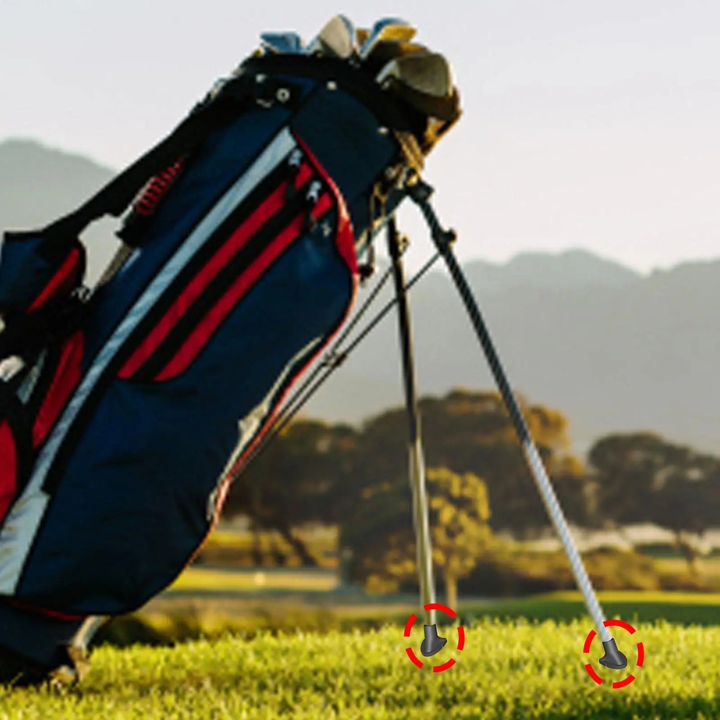 Golf Bag Feet Replacement Anti-Slip Rubber Golf Bags Stand Universal Golf Bag Legs Attachment Outdoor Sports Gym Accessories