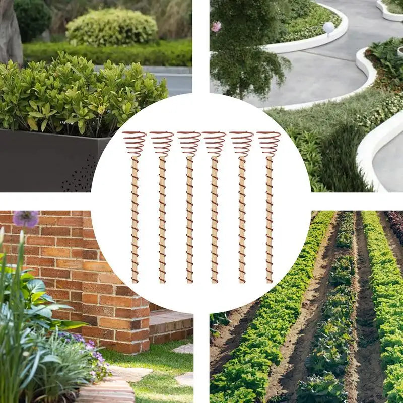 New  6PCS 12Inch Electroculture Copper Gardening Antenna Electro-Culture Copper Coil Gardening Antennas Electroculture Gardening