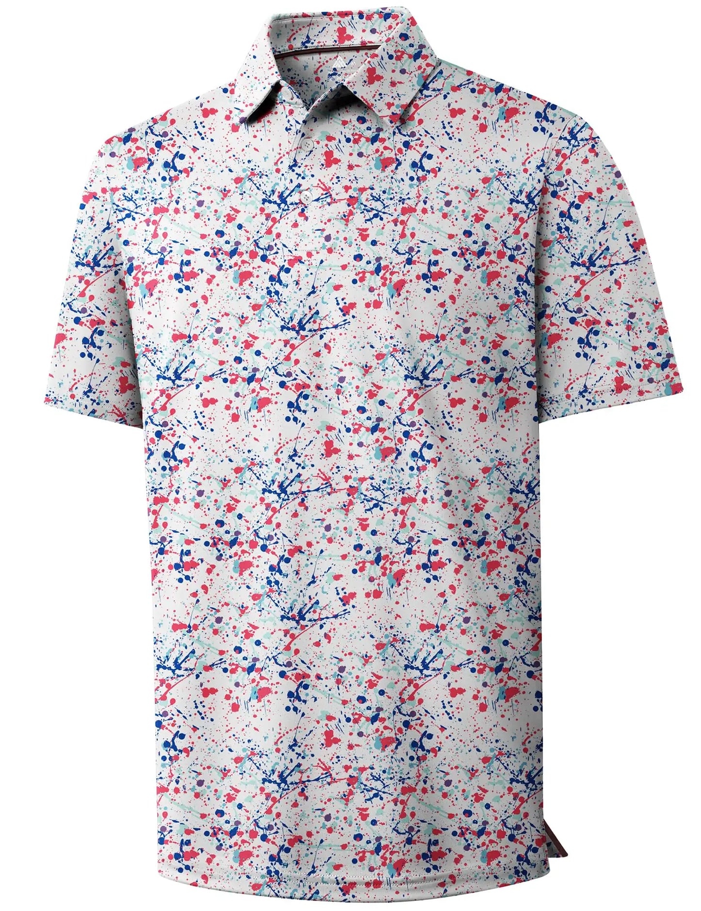 Mens Golf Shirts Short Sleeve Print Patterns Performance Moisture Wicking Polo Shirt 2026