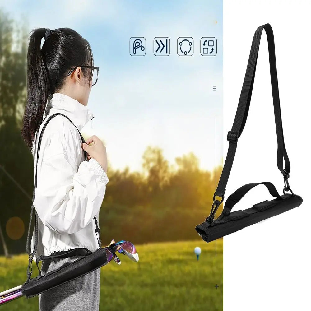 Travel Bag With Adjustable Shoulder Straps Golf Club Bag Mini Portable Golf Training Case Nylon Storage Storage Pouch Men Women