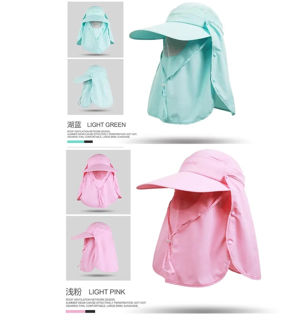 Women Golf  Cap  Dust Proof and Sun Protection Sun-shading Outdoor Quickdry Sunbonnet