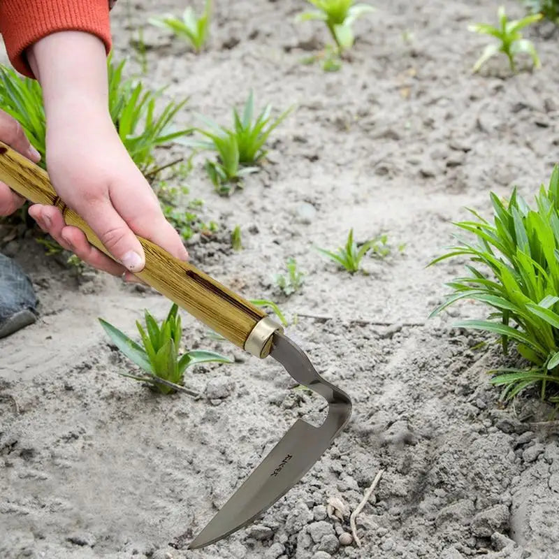 Garden Sickle Stainless Steel Gardening Hand Weeder Scythe Grass Cutter For Quick Work Weeding And Digging For Gardening