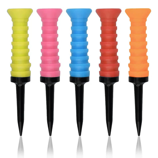 5Pcs Premium Elastic Golf Tees 83mm/3.24'' Rubber Ball Tee Holder Durable Flexible Golf Accessories