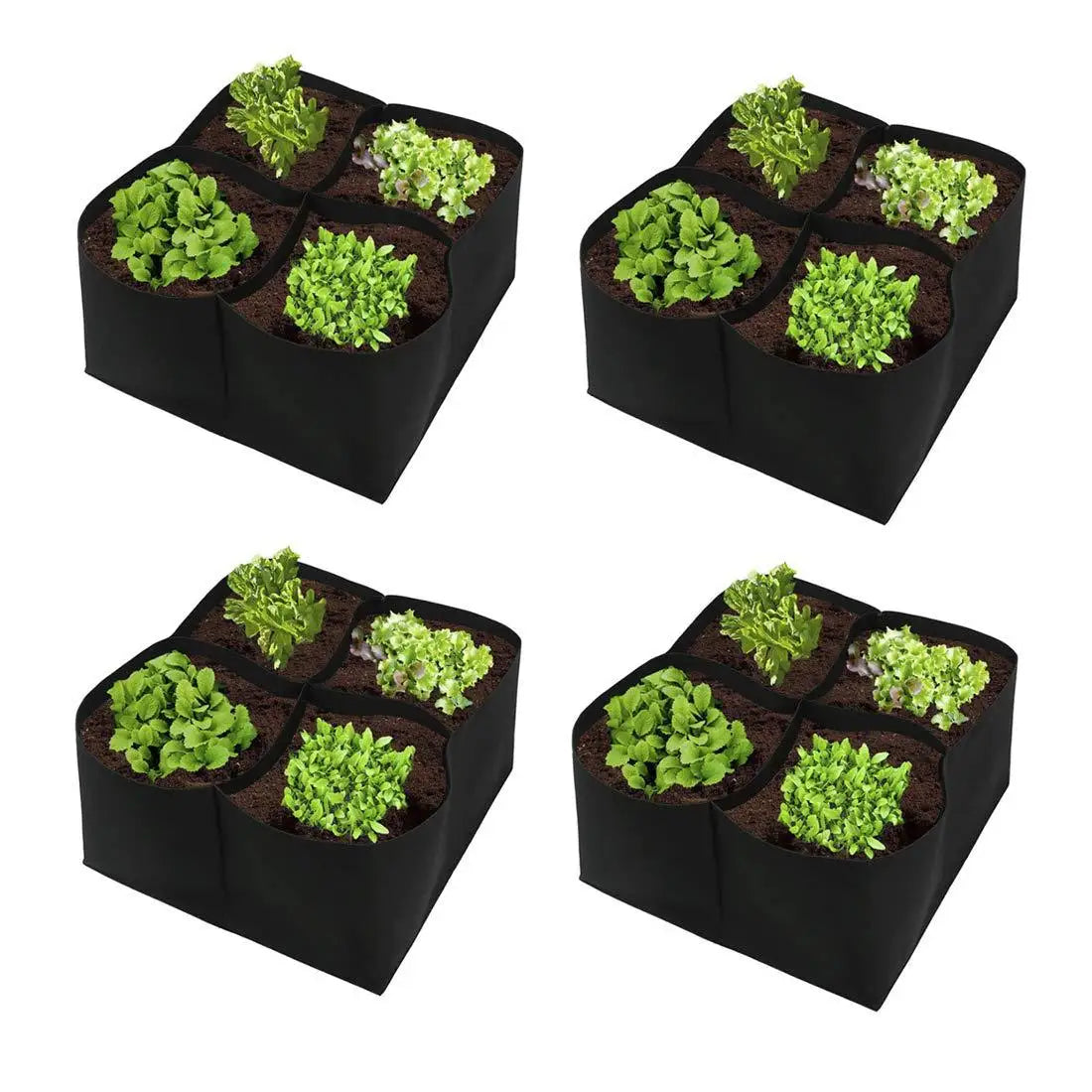 Garden Raised Planting Bed 4/8 Grids Vegetable Planting Bag Reusable Square Large Capacity Garden Potato Planters Container