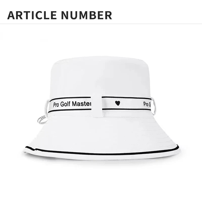 PGM Women's Golf Hat Bow Strap Fisherman Cap Sun-shading and Sunscreen Inner Sweat-absorbing Band Design MZ056