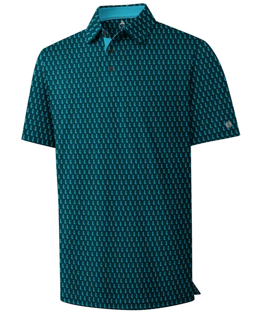 Mens Golf Shirts Short Sleeve Print Patterns Performance Moisture Wicking Polo Shirt 2026