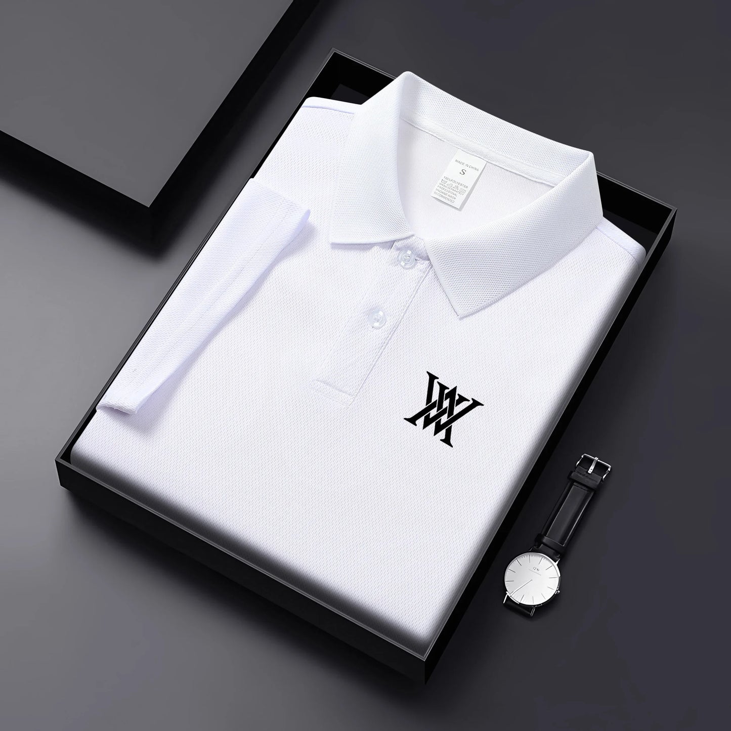 Men's Golf Shirt Golf Collar Casual Collar Short Sleeve Basic Modern Solid Color Spring/Summer Regular Fit